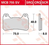 Stabdžių trinkelių rinkinys, diskinis stabdys (TRW) MCB755SV