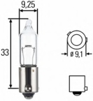 Lemputė; lemputė, indikatorius; lemputė, dieną naudojamas žibintas (HELLA) 8GH 008 417-012