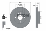 Stabdžių diskas (TEXTAR) 92071500