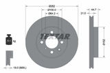 Stabdžių diskas (TEXTAR) 92060903