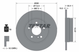 Stabdžių diskas (TEXTAR) 92072703