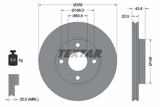 Stabdžių diskas (TEXTAR) 92096203