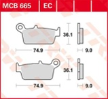 Stabdžių kaladėlės (TRW) MCB665