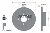 Stabdžių diskas (TEXTAR) 92090400
