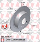 Stabdžių diskas (ZIMMERMANN) 200.2519.20