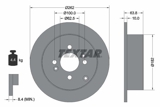 Stabdžių diskas (TEXTAR) 92161303