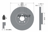 Stabdžių diskas (TEXTAR) 92252803