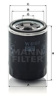 Alyvos filtras MANN-FILTER W610/2