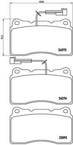 Stabdžių trinkelių rinkinys, diskinis stabdys (BREMBO) P23098