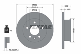 Stabdžių diskas (TEXTAR) 92055900