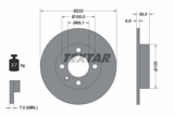 Stabdžių diskas (TEXTAR) 92098203