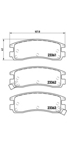 Stabdžių trinkelių rinkinys, diskinis stabdys (BREMBO) P59027