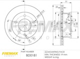 Stabdžių diskas (FREMAX) BD-0181