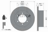 Stabdžių diskas (TEXTAR) 92093100