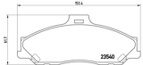 Stabdžių trinkelių rinkinys, diskinis stabdys (BREMBO) P24051