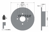 Stabdžių diskas (TEXTAR) 92081700