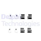Priedų komplektas, diskinių stabdžių trinkelės (DELPHI) LX0313