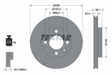 Stabdžių diskas (TEXTAR) 92012103