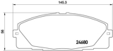 Stabdžių trinkelių rinkinys, diskinis stabdys (BREMBO) P83139