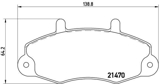 Stabdžių trinkelių rinkinys, diskinis stabdys (BREMBO) P24032