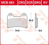 Stabdžių trinkelių rinkinys, diskinis stabdys (TRW) MCB683SV