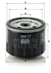 Alyvos filtras (MANN-FILTER) MW 77