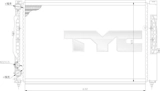 Radiator, motorkjøling (TYC) 702-0011