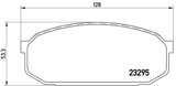 Stabdžių trinkelių rinkinys, diskinis stabdys (BREMBO) P49022