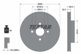 Stabdžių diskas (TEXTAR) 92156100