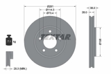 Stabdžių diskas (TEXTAR) 92108300