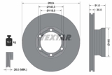 Stabdžių diskas (TEXTAR) 93087600
