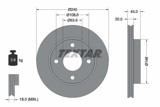 Stabdžių diskas (TEXTAR) 92051003