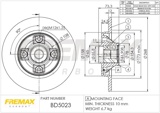 Stabdžių diskas (FREMAX) BD-5023
