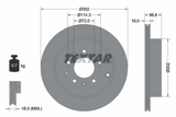Stabdžių diskas (TEXTAR) 92180903