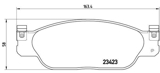 Stabdžių trinkelių rinkinys, diskinis stabdys (BREMBO) P36012