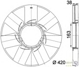 Ventiliatoriaus ratas, variklio aušinimas (HELLA) 8MV 376 757-471