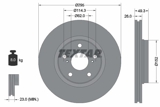 Stabdžių diskas (TEXTAR) 92163900