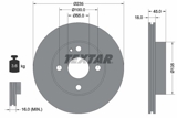 Stabdžių diskas (TEXTAR) 92061500