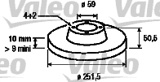 Stabdžių diskas (VALEO) 186146