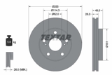 Stabdžių diskas (TEXTAR) 92077600