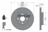 Stabdžių diskas (TEXTAR) 92115603