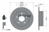 Stabdžių diskas (TEXTAR) 92059503