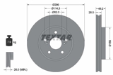 Stabdžių diskas (TEXTAR) 92135800