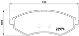 Stabdžių trinkelių rinkinys, diskinis stabdys (BREMBO) P24048