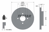 Stabdžių diskas (TEXTAR) 92063603