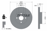 Stabdžių diskas (TEXTAR) 92096800