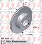 Stabdžių diskas (ZIMMERMANN) 155.3900.00