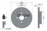 Stabdžių diskas (TEXTAR) 92103603
