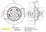 Stabdžių diskas (FREMAX) BD-3958