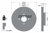 Stabdžių diskas (TEXTAR) 92075400